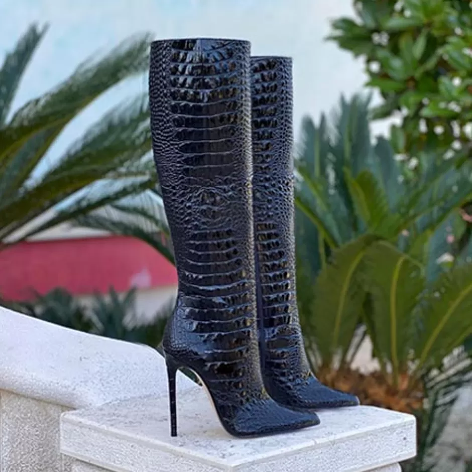 Donna SHARLENE CALZATURE Stivali-Black Coconut Boot - Cod. 30043