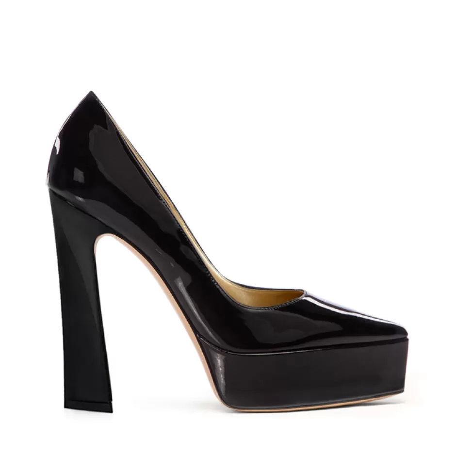 Donna SHARLENE CALZATURE Decollete-Black Patent Leather Decollete - Cod. 37757