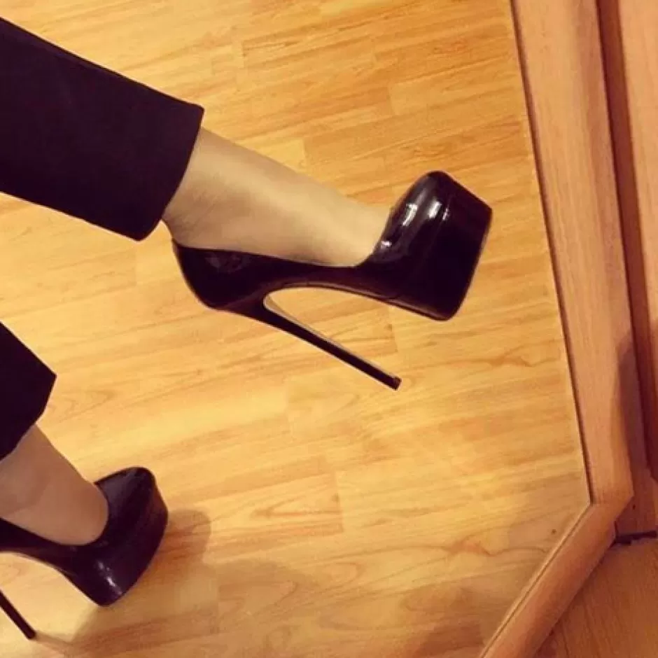 Donna SHARLENE CALZATURE Decollete-Black Patent Leather Decollete - Cod. 34787