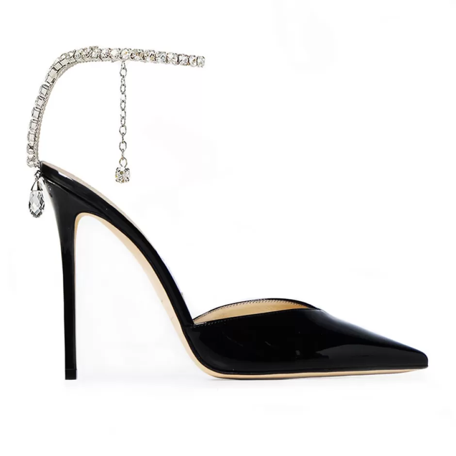Donna SHARLENE CALZATURE Sandali-Black Patent Leather/ Jewel Sandal - Cod. 37697