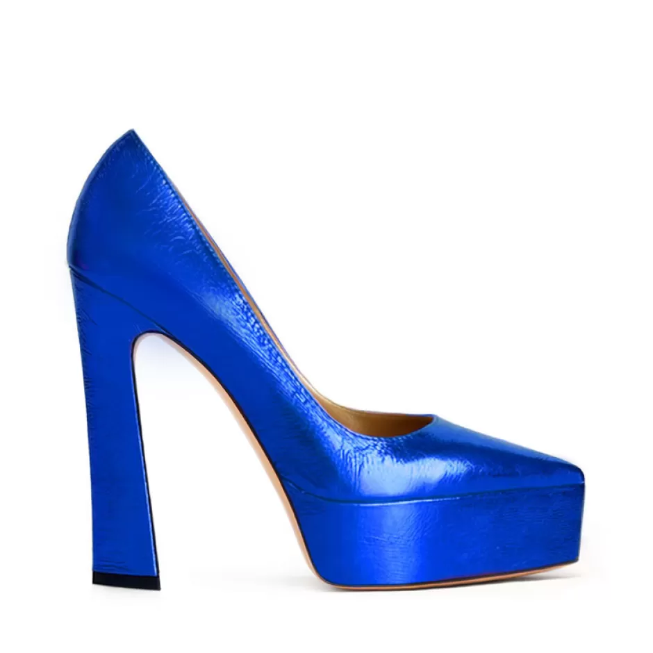 Donna SHARLENE CALZATURE Decollete-Blueette Laminated Decollete - Cod. 37883