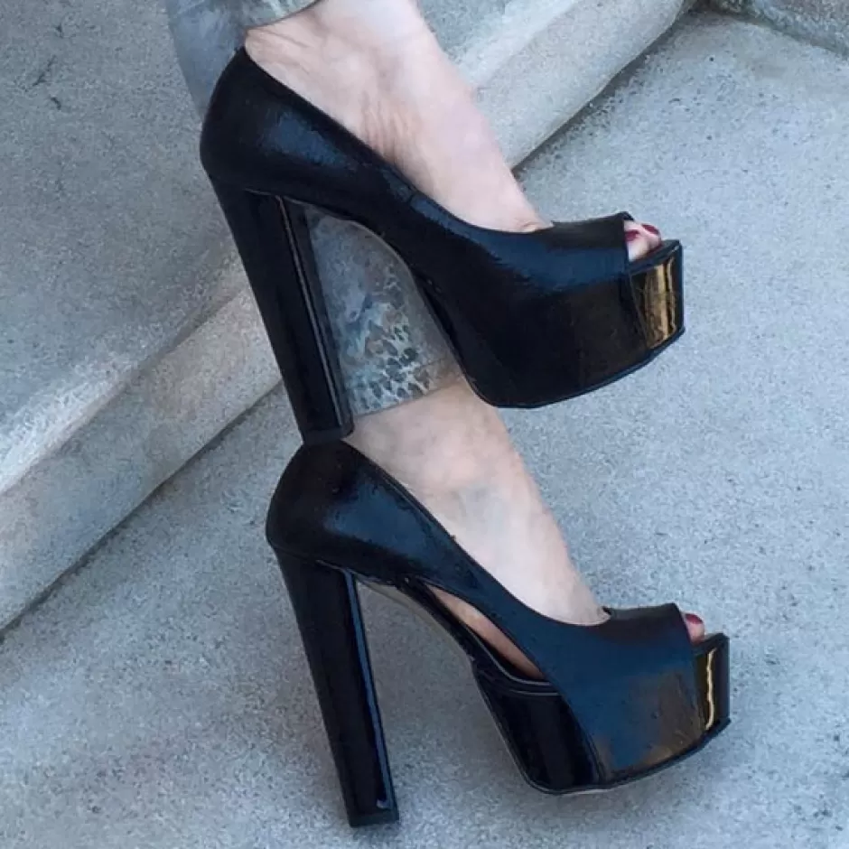 Donna SHARLENE CALZATURE Decollete-Decollete Black Leather/ Patent Leather - Code 9792