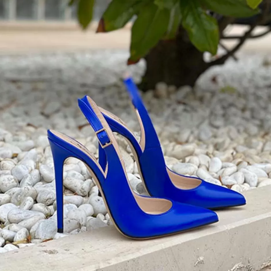 Donna SHARLENE CALZATURE Decollete-Decollete Blueette Leather - Cod. 28143