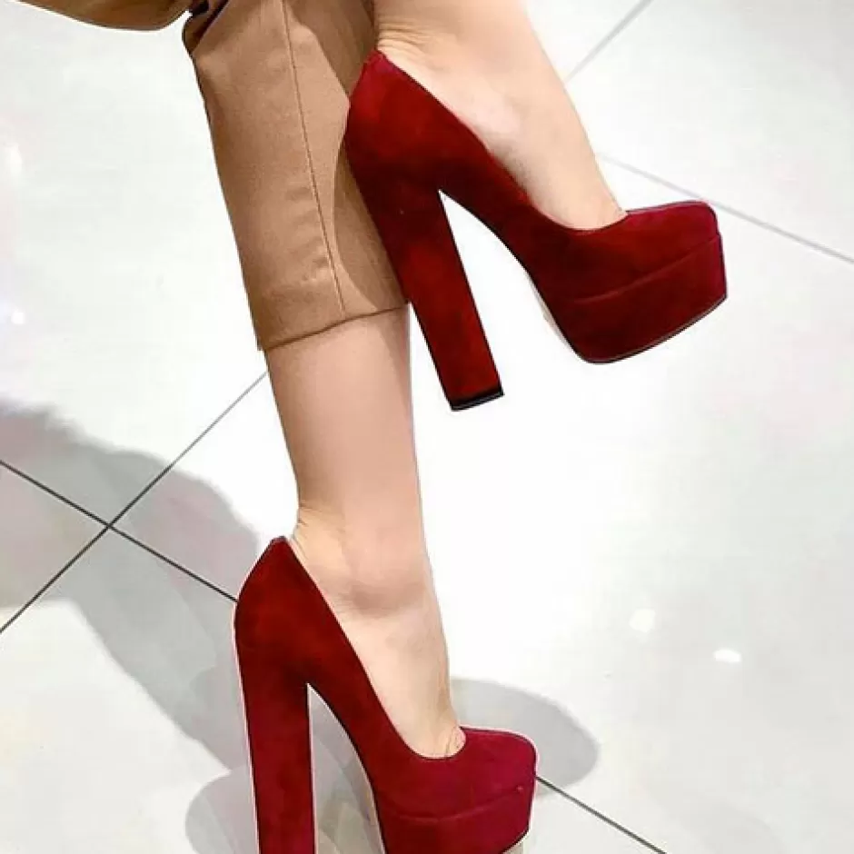 Donna SHARLENE CALZATURE Decollete-Deputy Shoulder Burgundy - Cod. 27049