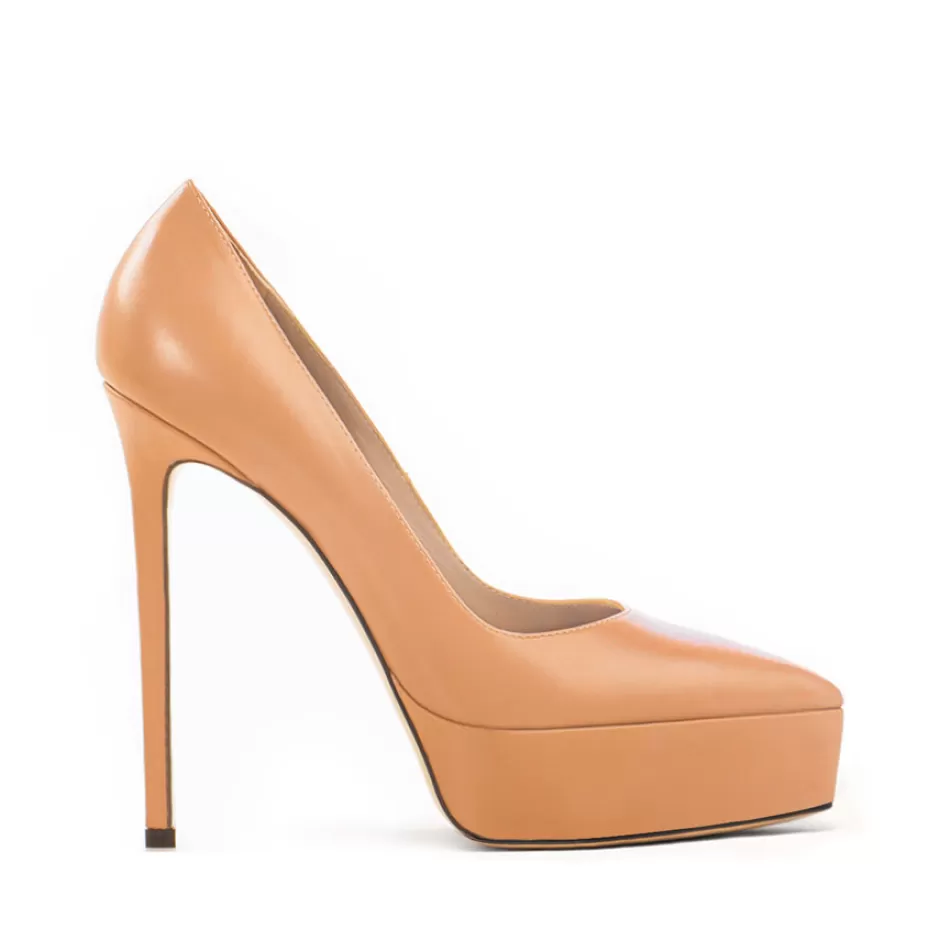 Donna SHARLENE CALZATURE Decollete-Flesh Leather Decollete - Cod. 38008