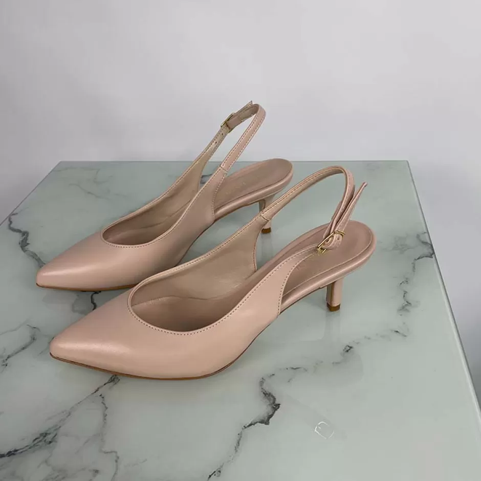 Donna SHARLENE CALZATURE Decollete-Flesh Leather Lace-Up Decollete - Cod. 20928