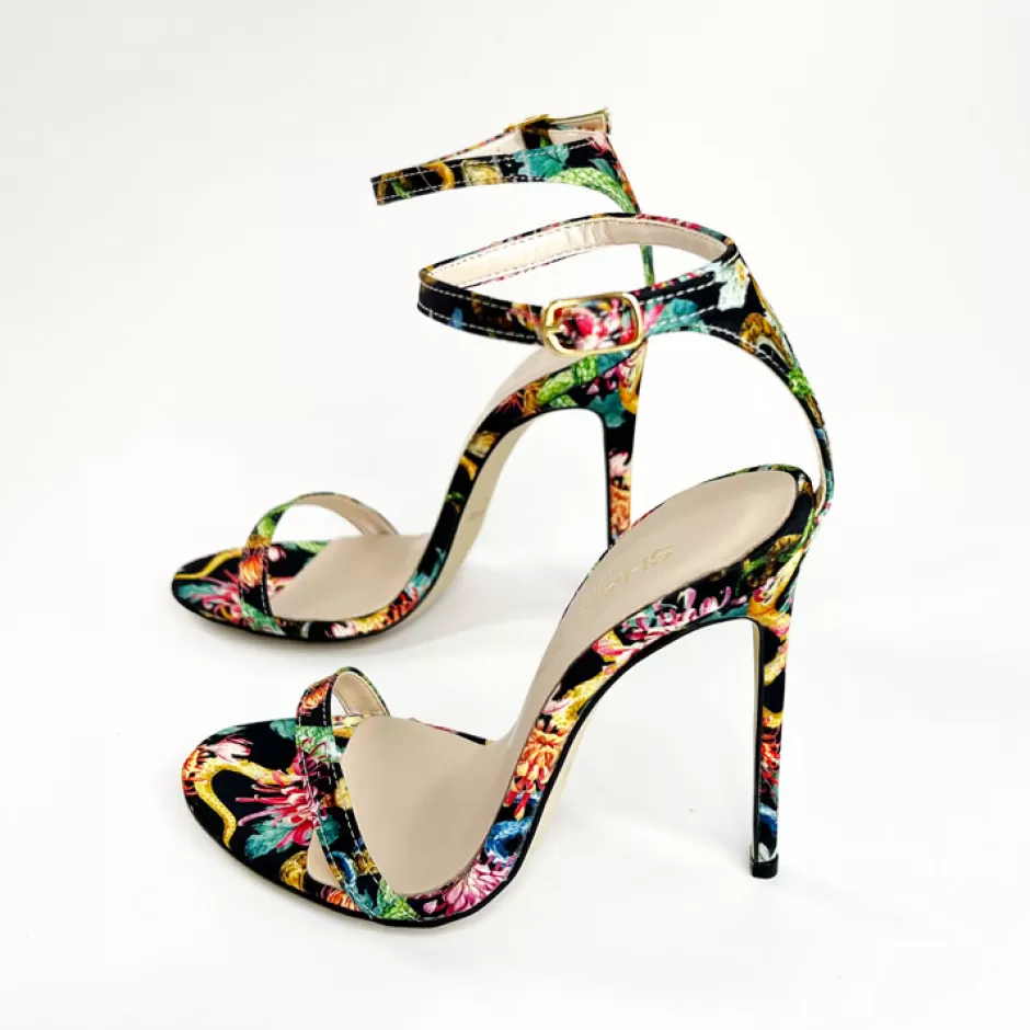 Donna SHARLENE CALZATURE Sandali-Floral Satin Sandal - Cod. 32617