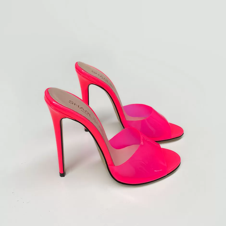 Donna SHARLENE CALZATURE Sandali-Fuchsia Fluo Patent Leather/Vinyl Sandal - Cod. 17721
