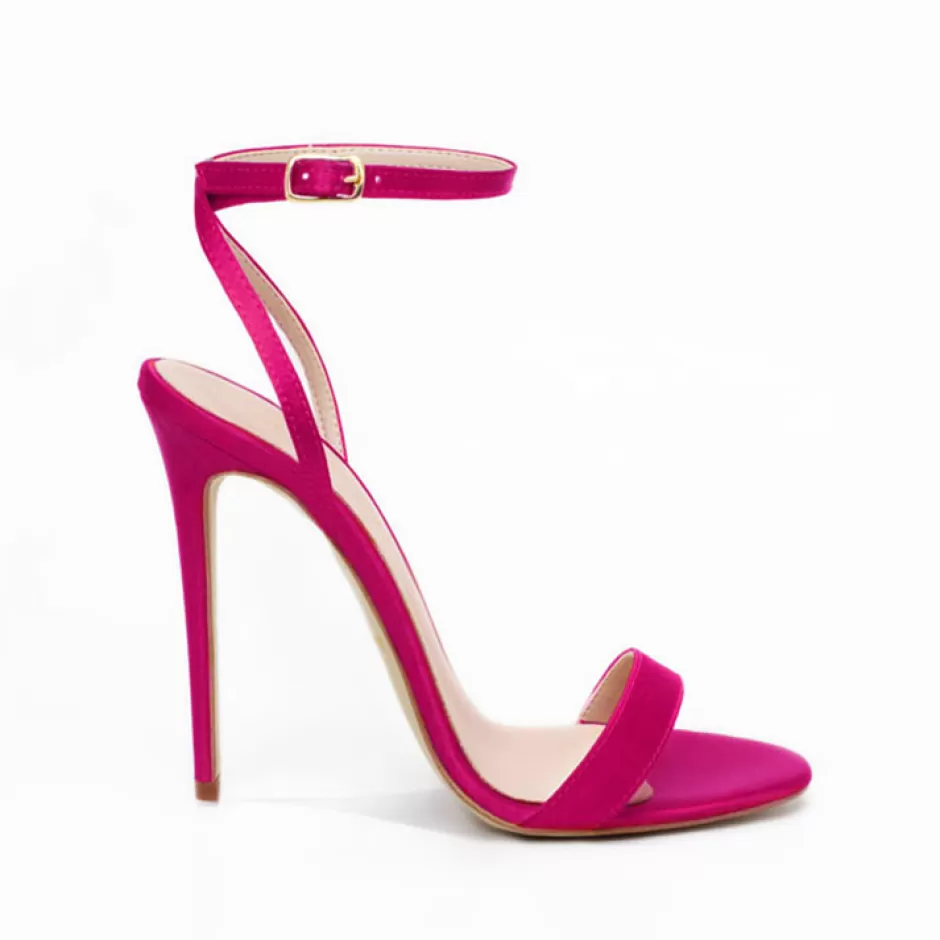 Donna SHARLENE CALZATURE Sandali-Fuchsia Satin Lace-Up Sandal - Cod. 32691