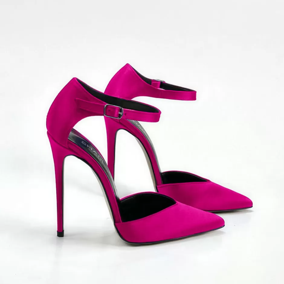 Donna SHARLENE CALZATURE Sandali-Fuchsia Satin Sandal - Cod. 29001