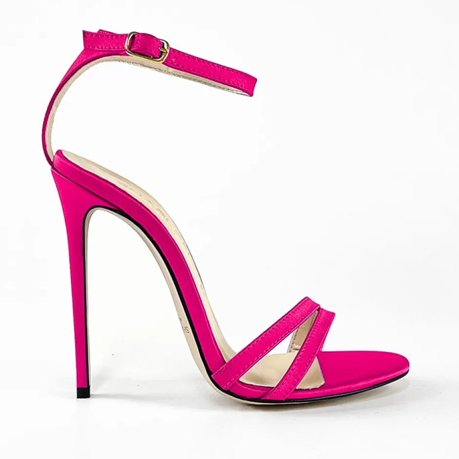 Donna SHARLENE CALZATURE Sandali-Fuchsia Satin Sandal - Cod. 32965