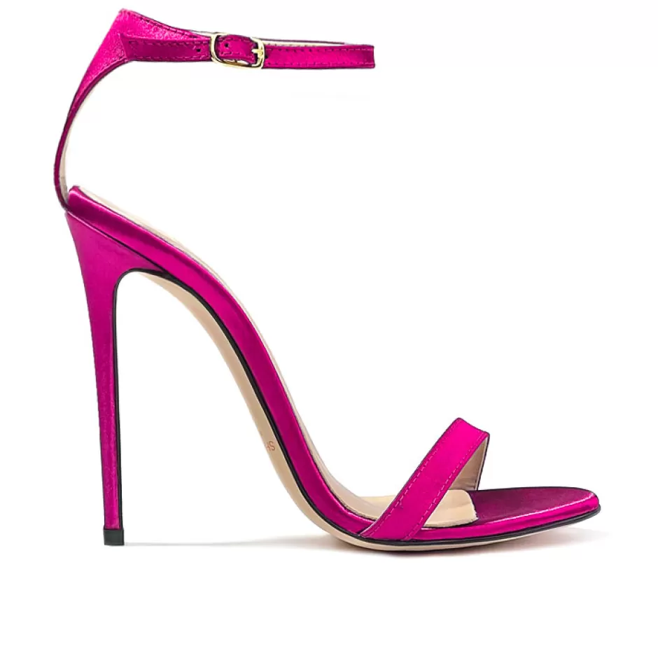 Donna SHARLENE CALZATURE Sandali-Fuchsia Satin Sandal - Cod. 32883