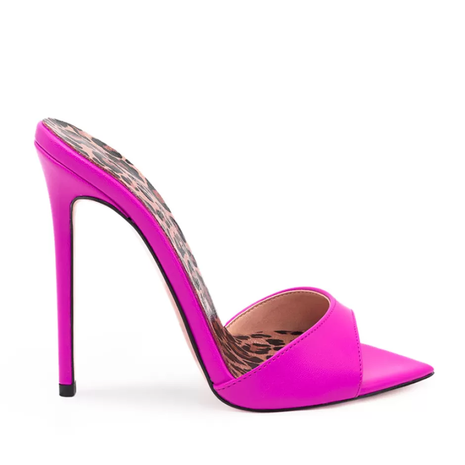 Donna SHARLENE CALZATURE Sandali-Fuchsia/ Spotted Leather Sabot - Cod. 38942
