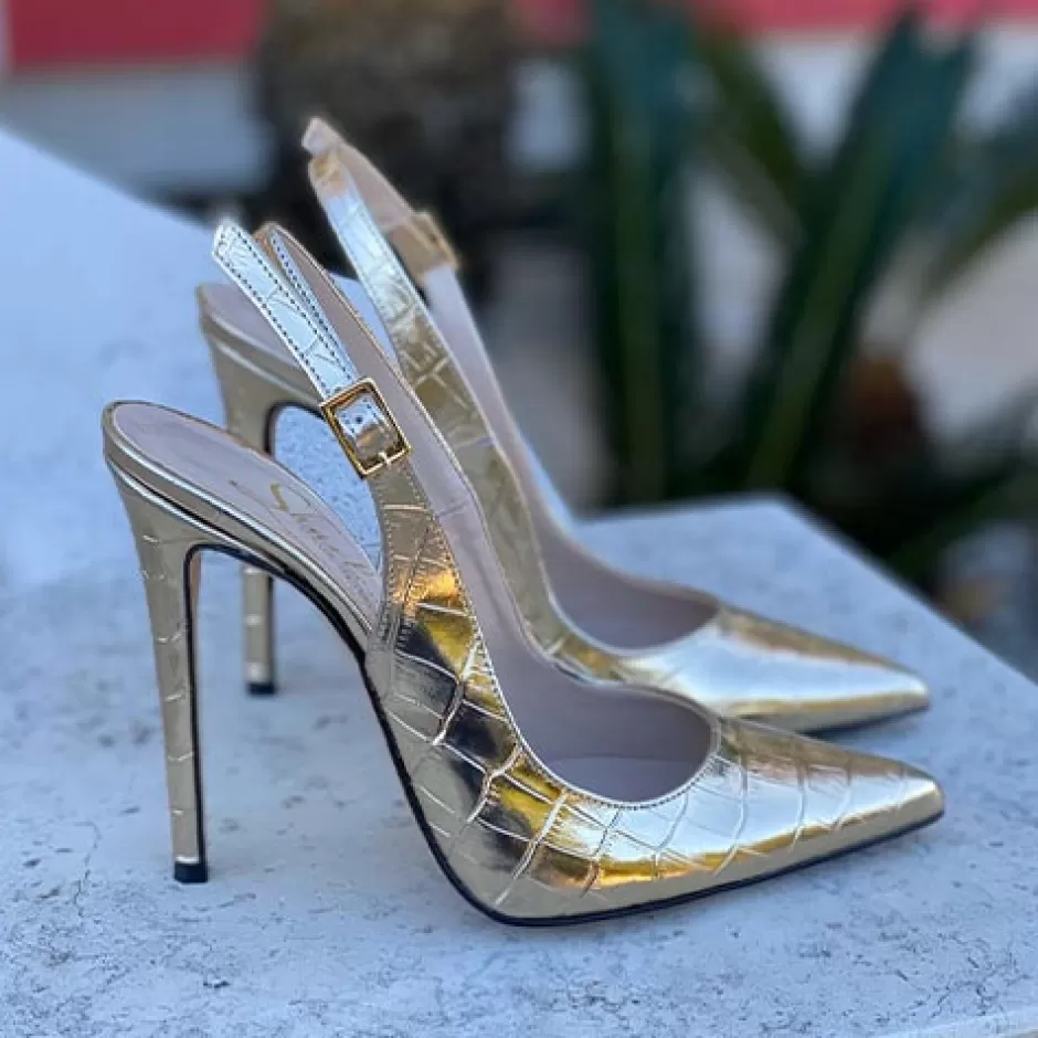 Donna SHARLENE CALZATURE Decollete-Gold Coconut Pump - Cod. 27435