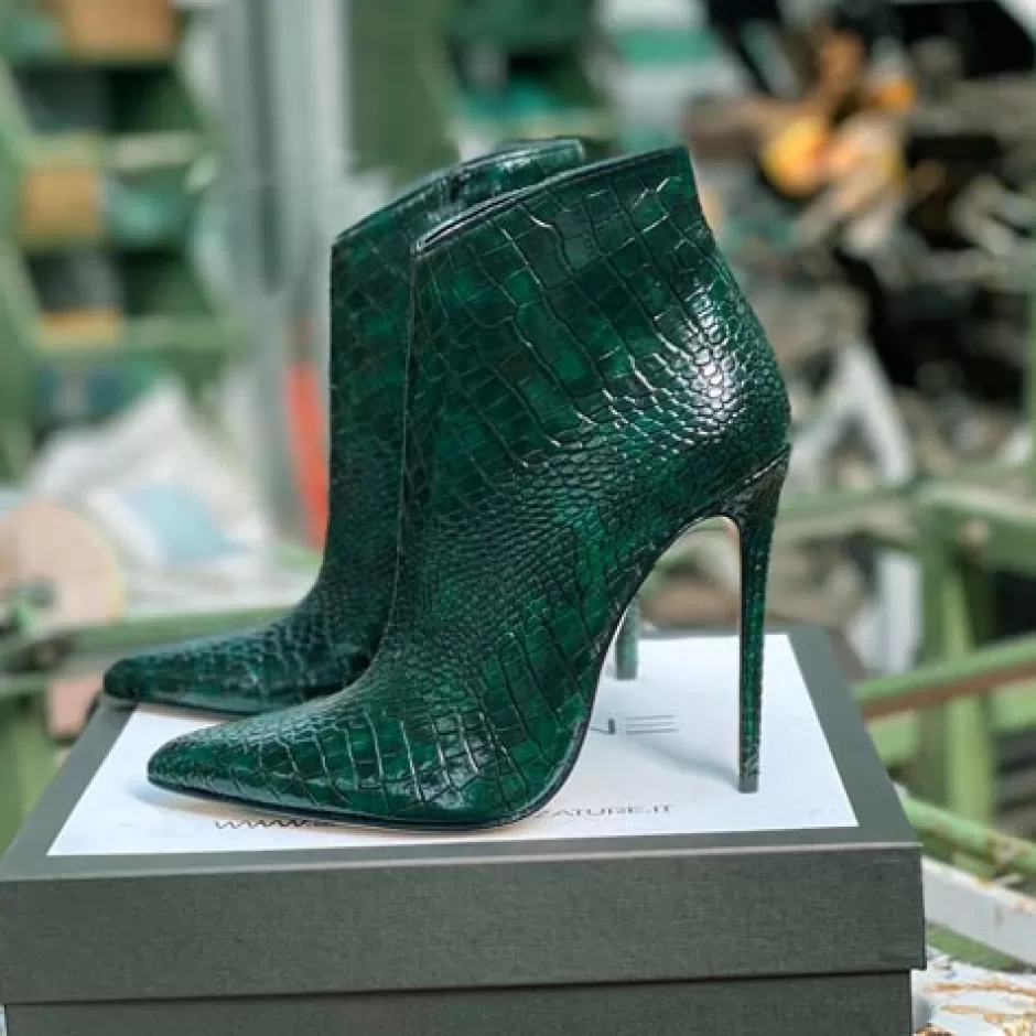 Donna SHARLENE CALZATURE Tronchetti-Green Clouded Coconut Ankle Boot - Cod. 29669