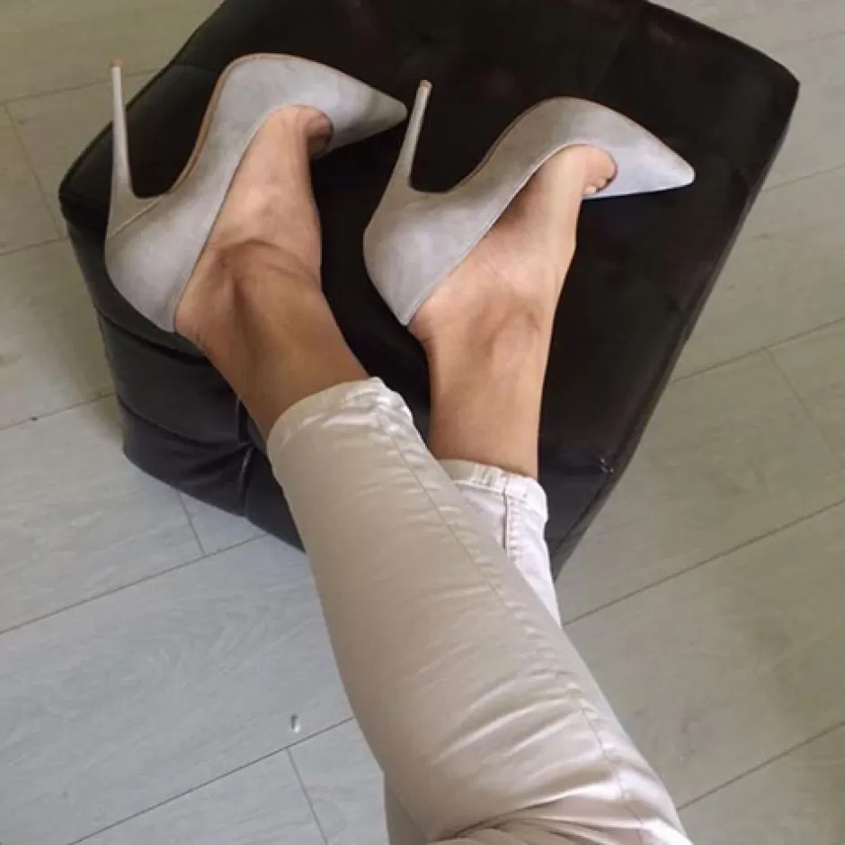 Donna SHARLENE CALZATURE Decollete-Grigio Chamois Neckline - Cod. 25551