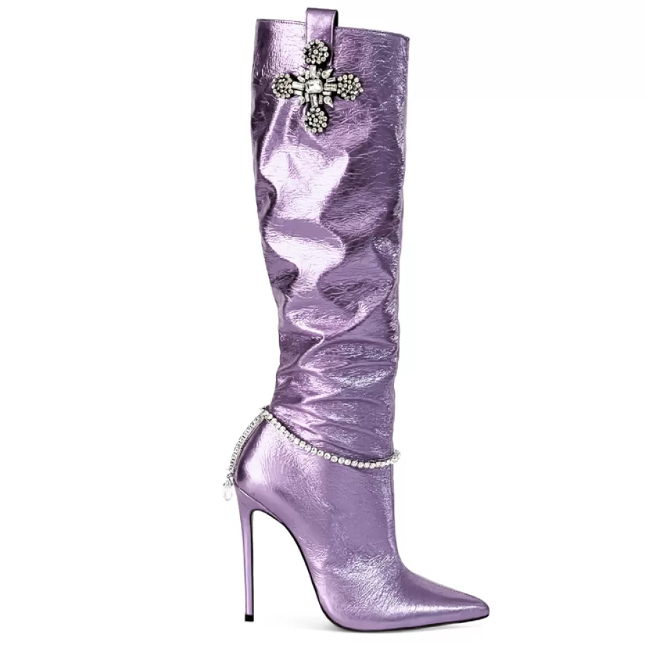 Donna SHARLENE CALZATURE Stivali-Laminated Wisteria/ Jewel Boot - Cod. 35994