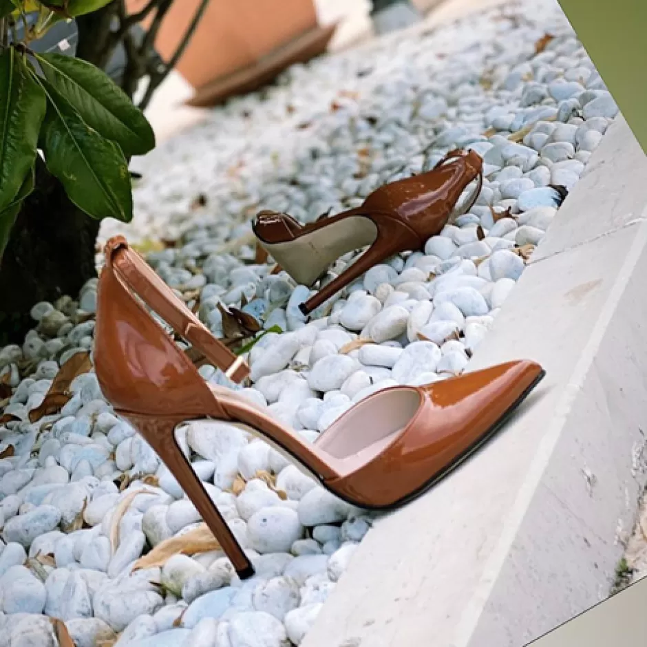 Donna SHARLENE CALZATURE Sandali-Leather Patent Leather Sandal - Cod. 28468