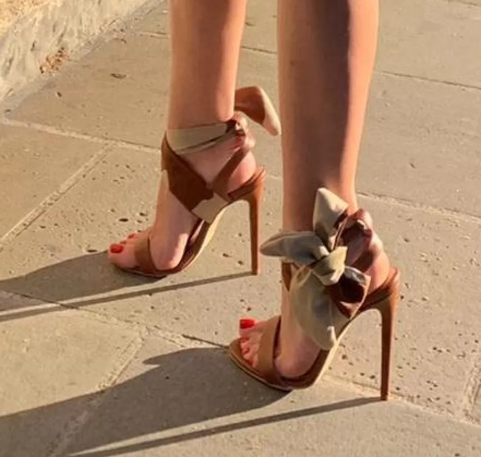 Donna SHARLENE CALZATURE Sandali-Leather/Camouflage Lace-Up Sandal - Cod. 28691