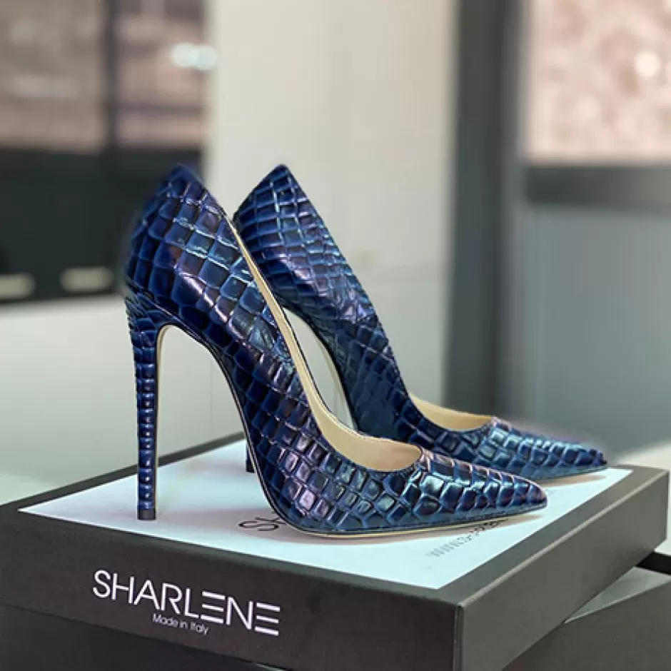 Donna SHARLENE CALZATURE Decollete-Midnight Blue Coconut Pump - Cod. 29533