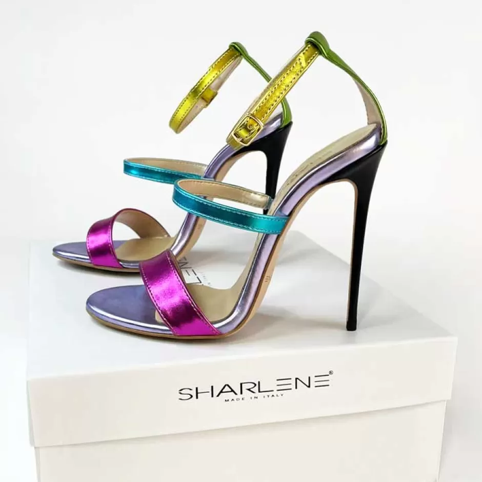 Donna SHARLENE CALZATURE Sandali-Multicolor Laminated Sandal - Cod. 33946