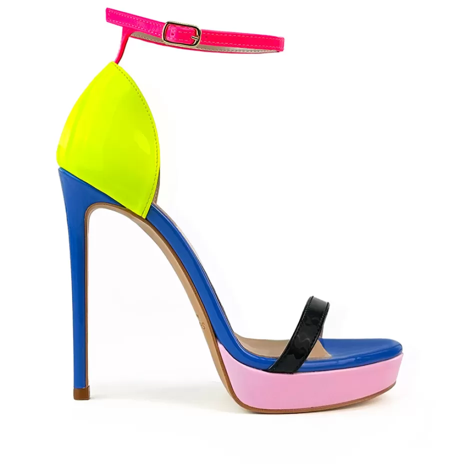 Donna SHARLENE CALZATURE Sandali-Multicolor Patent Leather Sandal - Cod. 42042