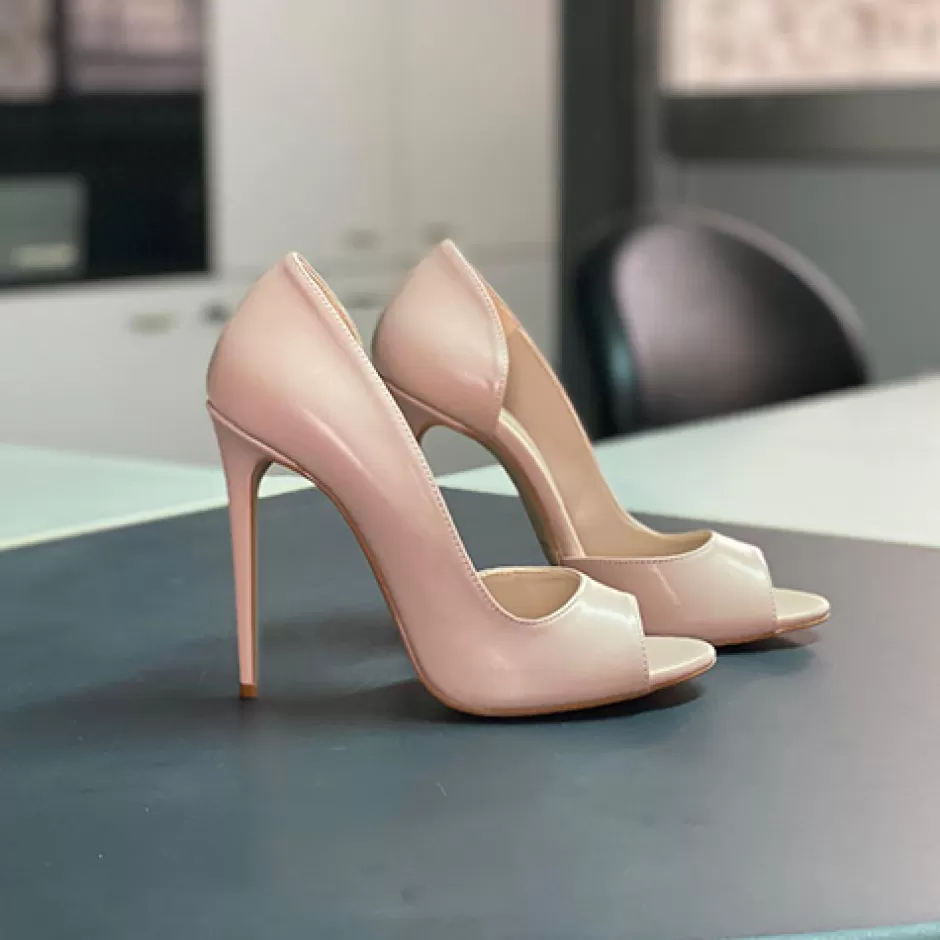 Donna SHARLENE CALZATURE Decollete-Nude Leather Decollete - Cod. 29221