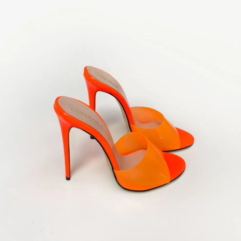 Donna SHARLENE CALZATURE Sandali-Orange Patent Leather/Vinyl Sandal - Cod. 17803