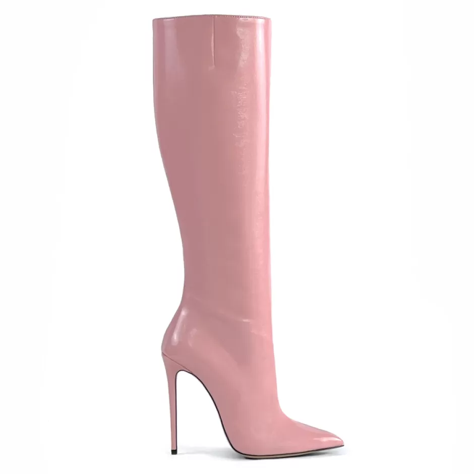 Donna SHARLENE CALZATURE Stivali-Pink Naplack Leather Boot - Cod. 36066