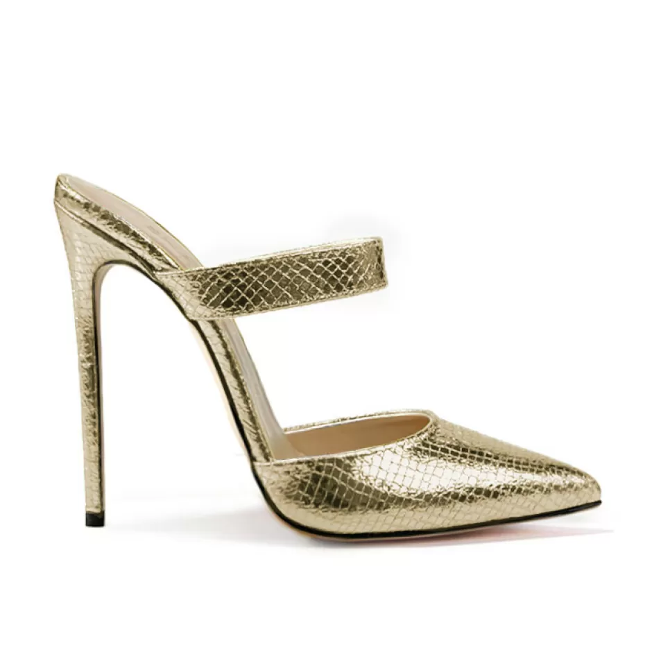 Donna SHARLENE CALZATURE Sandali-Platinum Laminated Sandalwood - Cod. 30443