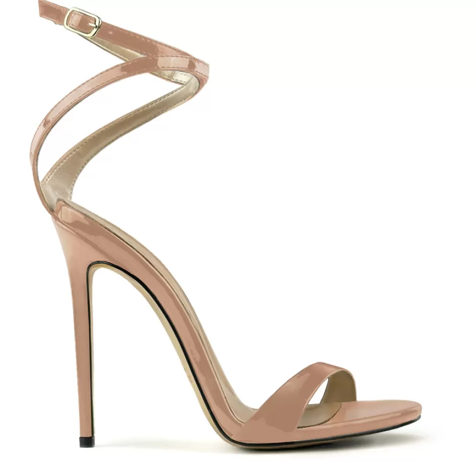 Donna SHARLENE CALZATURE Sandali-Powder Patent Leather Slingback Sandal - Cod. 41467