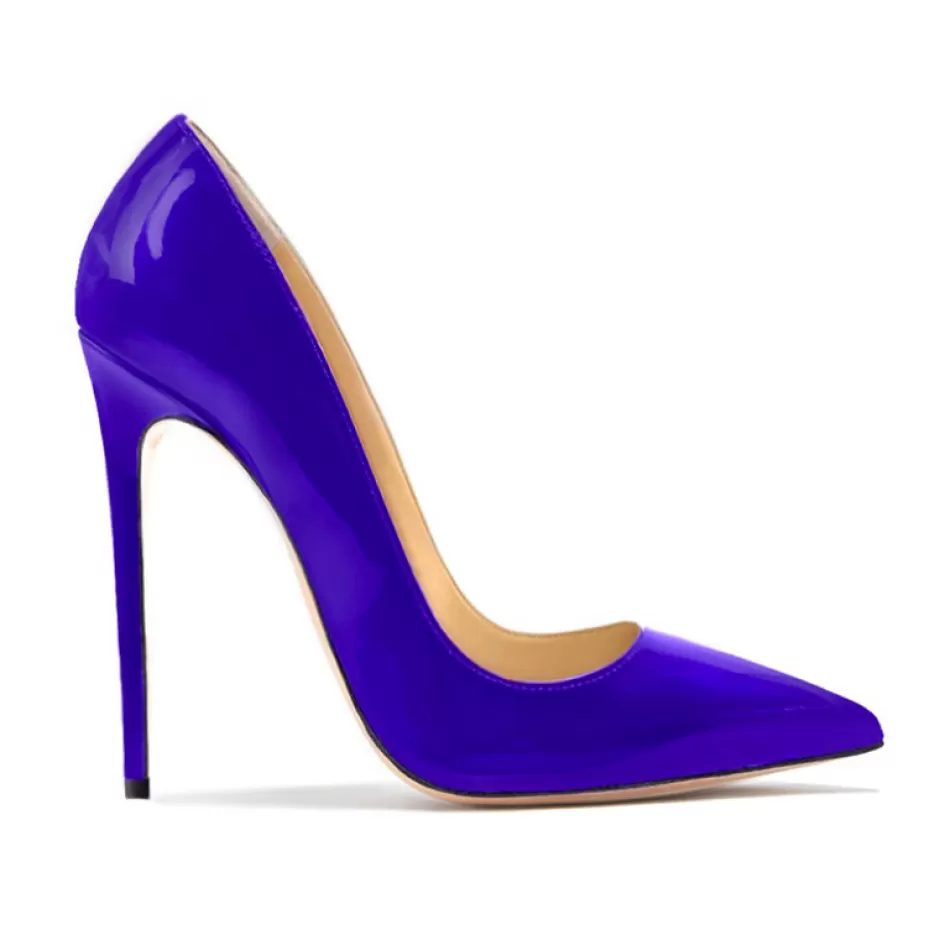 Donna SHARLENE CALZATURE Decollete-Purple Patent Leather Pumps - Cod. 26480