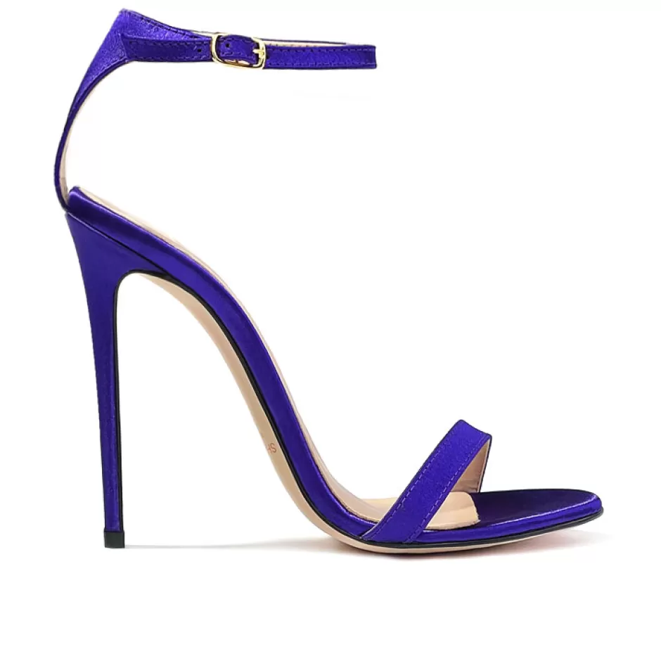 Donna SHARLENE CALZATURE Sandali-Purple Satin Sandal - Cod. 32870