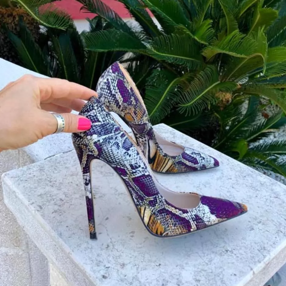 Donna SHARLENE CALZATURE Decollete-Python Satin Pump - Cod. 25630