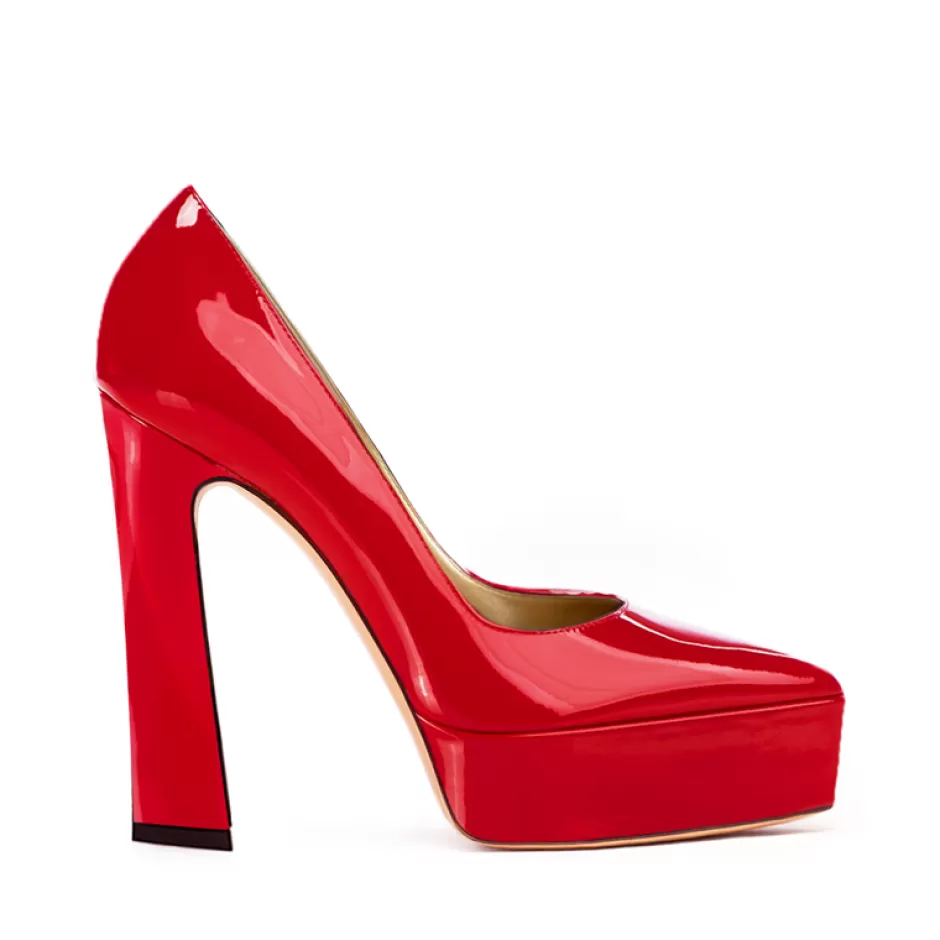 Donna SHARLENE CALZATURE Decollete-Red Patent Leather Decollete - Cod. 37840