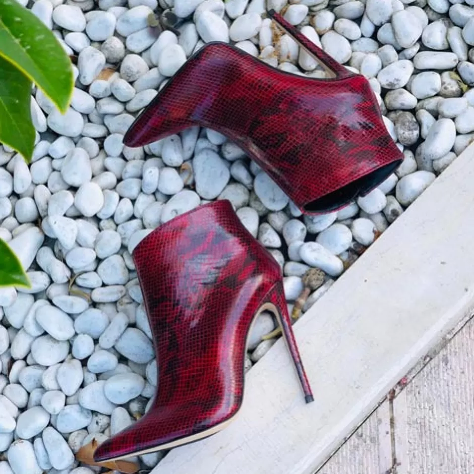 Donna SHARLENE CALZATURE Tronchetti-Red Pit Ankle Boot - Cod. 25703