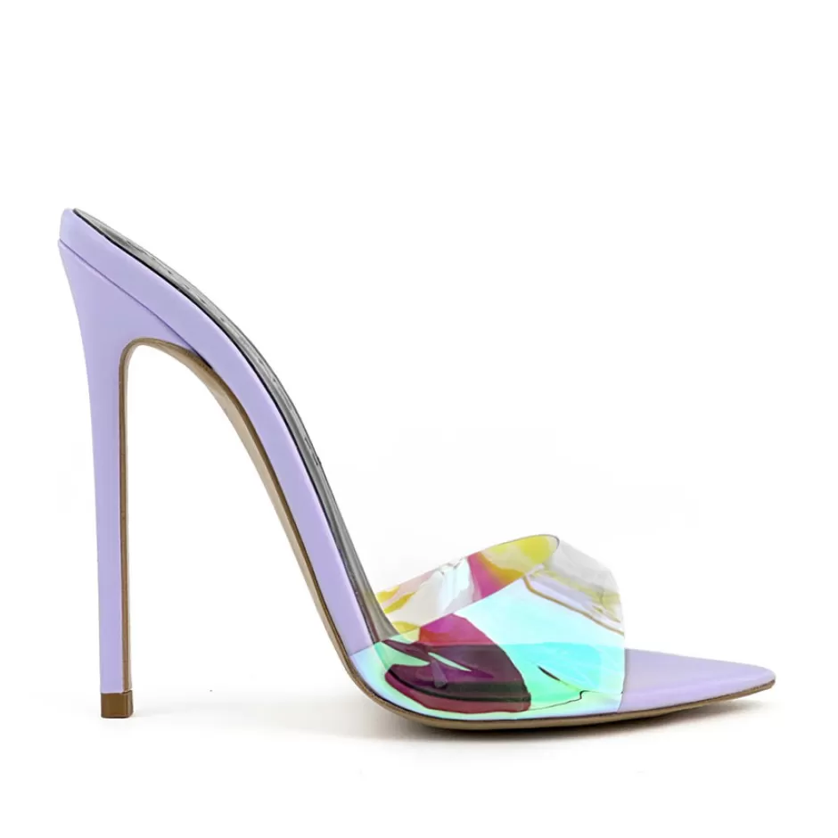 Donna SHARLENE CALZATURE Sandali-Sabot Pelle / Glass– Cod. 40965