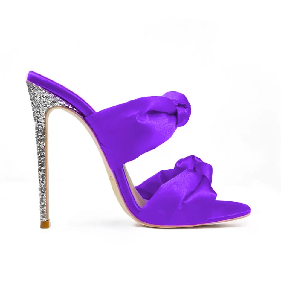 Donna SHARLENE CALZATURE Sandali-Satin Glycine/ Glitter Knot Sandal - Cod. 30363
