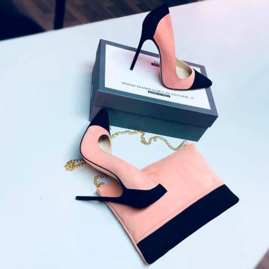 Donna SHARLENE CALZATURE Decollete-Skirt Chamoise Pipper/ Black - Cod. 21811