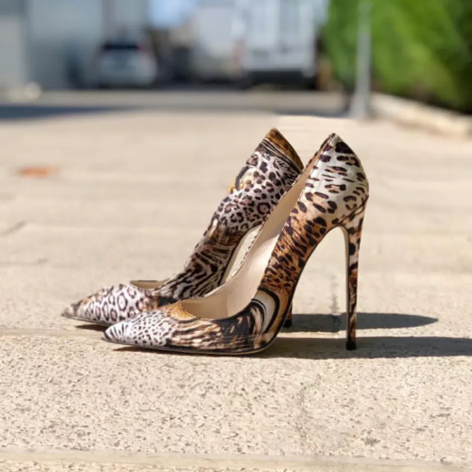 Donna SHARLENE CALZATURE Decollete-Spotted Satin Pump - Cod. 25627