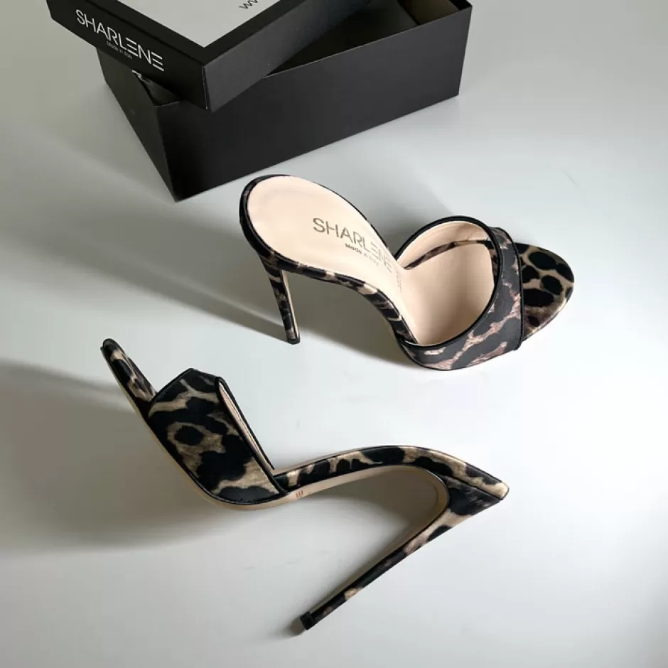 Donna SHARLENE CALZATURE Sandali-Spotted Satin Sabot Sandal - Cod. 30656