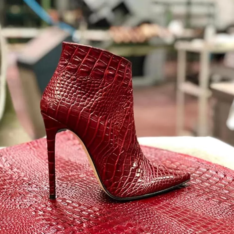 Donna SHARLENE CALZATURE Tronchetti-Tronchetto Bordeaux – Cod. 25835