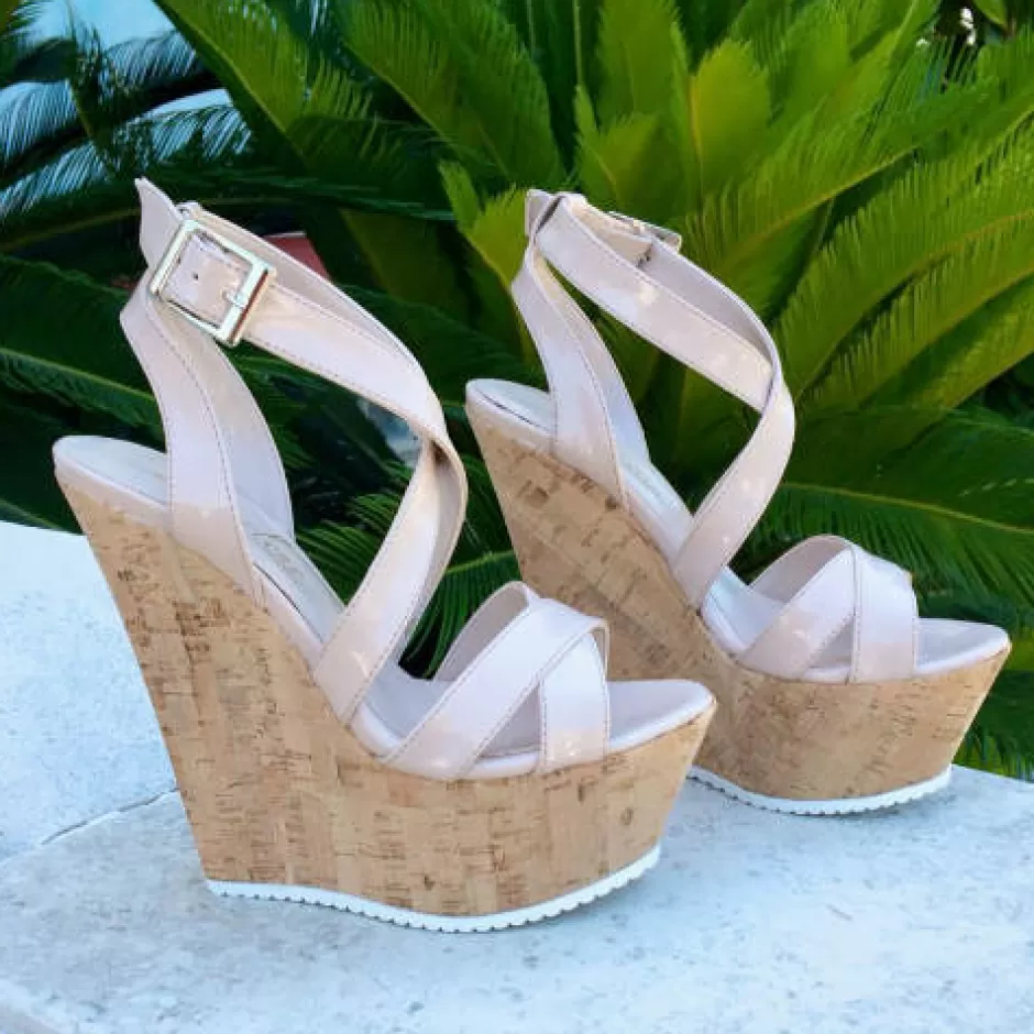 Donna SHARLENE CALZATURE Sandali-Vernice Carne/ Sugar Sandalwood - Cod. 17284