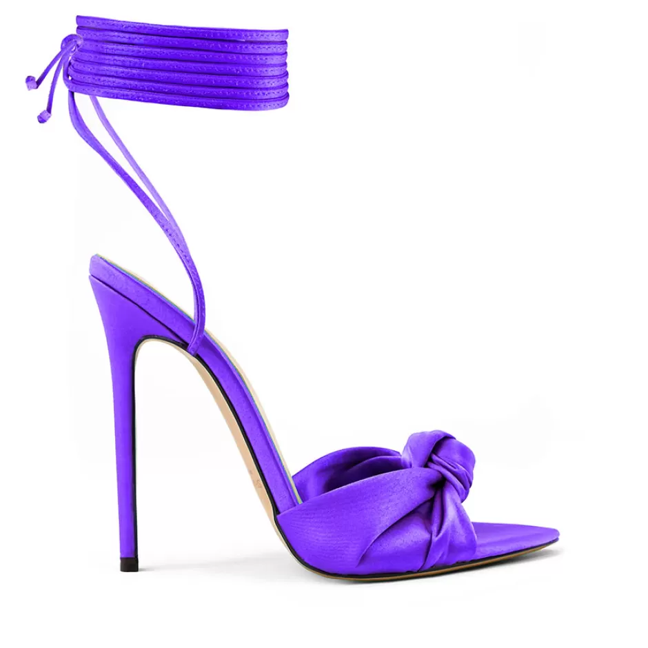 Donna SHARLENE CALZATURE Sandali-Wisteria Satin Lace-Up Sandal - Cod. 41486