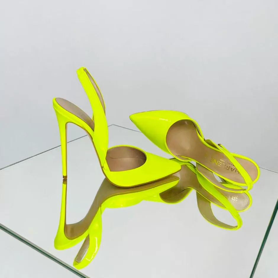 Donna SHARLENE CALZATURE Sandali-Yellow Patent Leather Sandal - Cod. 21255