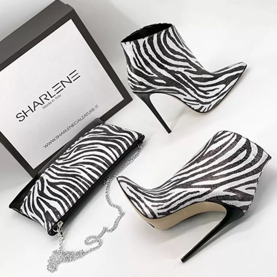 Donna SHARLENE CALZATURE Tronchetti-Zebra-Print/Black Ankle Boot - Cod. 13995