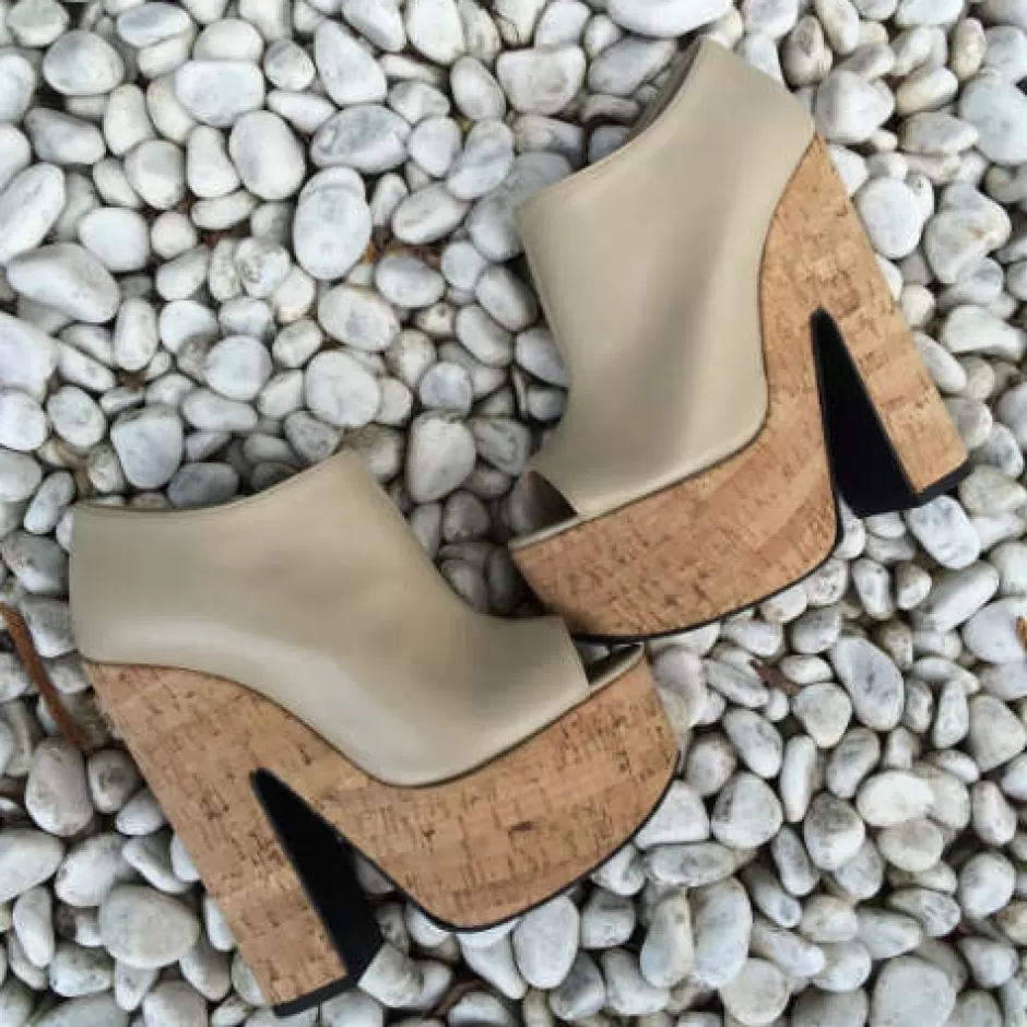 Donna SHARLENE CALZATURE Polacchetti-Zeppa Polacchetto Leather / Sugar - Cod. 101200