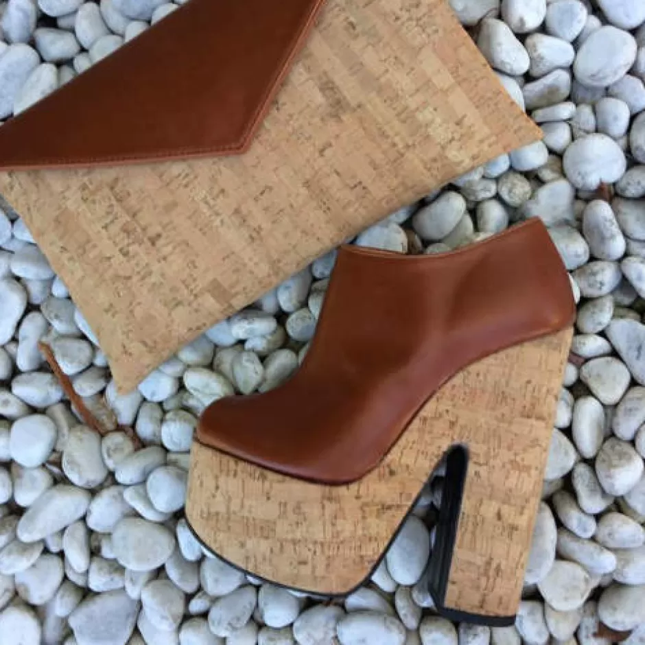 Donna SHARLENE CALZATURE Polacchetti-Zeppa Polacchetto Leather/ Sugar - Cod. 17750